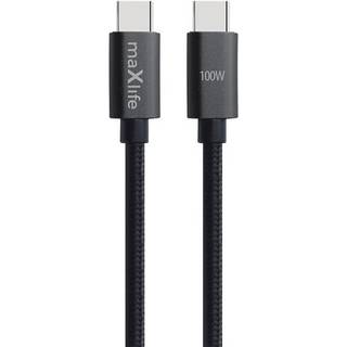 Maxlife MXUC-12 cable USB-C - USB-C 2,0 m 100W black