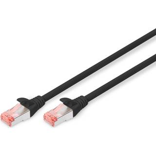 DIGITUS patch cable - 10 m - black - Sort - 10 meter