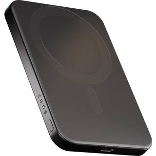 ZENS Slim Qi2 Aluminium Powerbank 5000 mAh - Black Powerbank - Sort - 5000 mAh