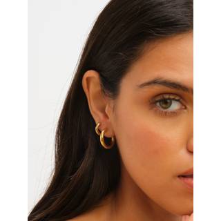 Jon Richard Jon Richard Waterproof Medium Chubby Hoop Earrings