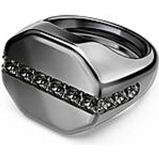 Dextera Octagon Ring, Achteckform, Rundschliff, Schwarz, Rutheniert