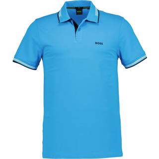 BOSS Green Herren Polo-Shirt blau Slim Fit
