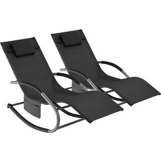 Havestol Taya, ergonomisk, svingfunktion - sort,Sæt med 2 stk.