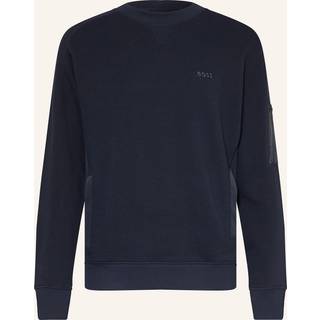 BOSS Orange Herren Pullover blau unifarben