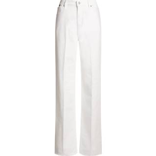 Jeans med relaxed fit i hvid denim af egyptisk bomuld