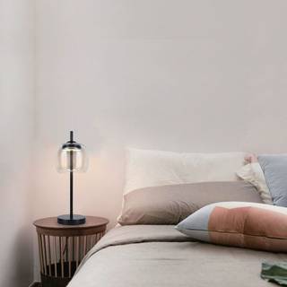 LED Designer Bordlampe - 3000K, Metal+Glas, Hus - Kulør : Varm