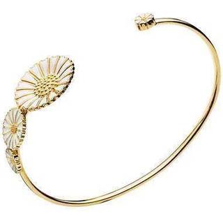 Lund Copenhagen marguerit armring - forgyldt/hvid - 903011-4-M