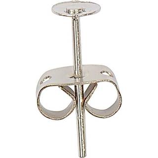 Klebestecker silber 13x4mm 2 Stück - Silber