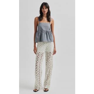 Second Female - Coralie Knit Pants 59588 - Light Grey Melange 7001