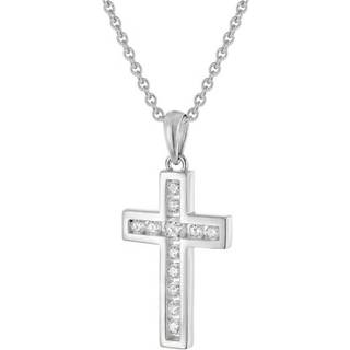 trendor 28406 Damen-Halskette Mit Kreuz 925 Silber Rhodiniert