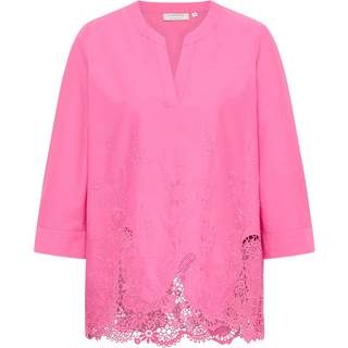 slip-on blouse in pink structured