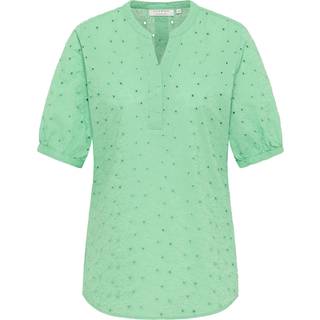 slip-on blouse in light green structured