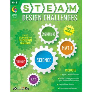 Creative Teaching Press Steam Design Udfordringer Ressourcebog 1. klasse (Science Technology Engineering Art Math) (8208)