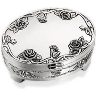 Sophia Silver Plated Rose Trinket Box - P6044