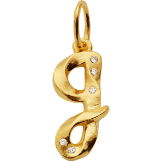 Alfabet Vedhæng, Gold Plated - G