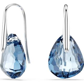 Galet Drop-Ohrhänger, Blau, Rhodiniert