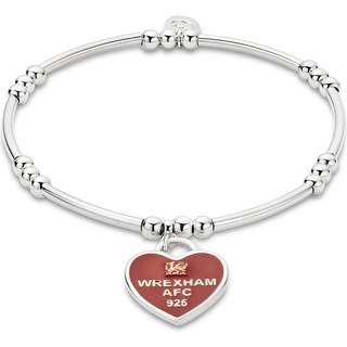Wrexham AFC Sterling Silver Heart Affinity Bracelet