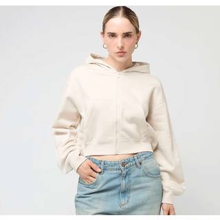 Jordan Brooklyn Crop Full Zip Hoodie, Hvid - M