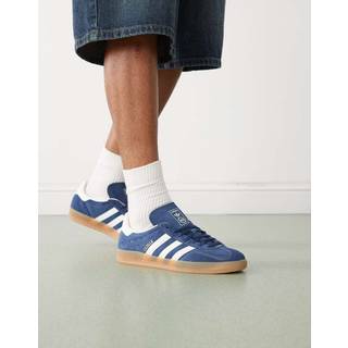 adidas Gazelle indendørssko - Night Indigo / Off White / Gold Metallic - 44 2/3