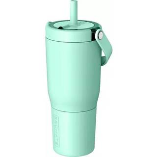 BRATE RESA 25oz 100% läcksäker resetumare med handtag & halm | Flexibelt mjukt SIP -halm | Silikonhylsa för hållbarhet | Rostfritt stål | Cup Hol