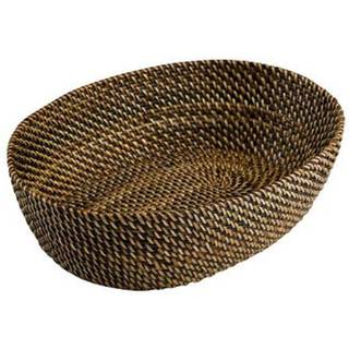Bastian brødkurv oval stor mørk/lys brun 23x29,5cm