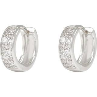 Snö Of Sweden Nisi Stone Hoop Earring Silver 8mm