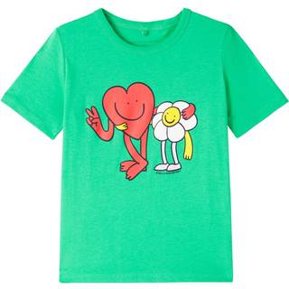 Stella McCartney Kids Printed cotton jersey T-shirt - green - Y 4