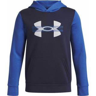 Under Armour Rival Fleece Colorblock Graphic Boys' Hoodie Blue Atlantis / Washed Navy / White YXS (122 - 127 cm)