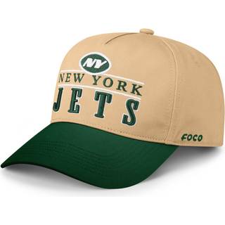 Foco herre New York Jets Cap NFL Team Logo Signature Bars Marquee RF Hat Khaki