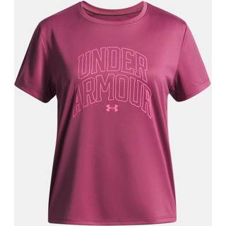 Under Armour Tech™ Varsity Graphic Girls' Short Sleeve Fuchsia Dusk / Super Pink YXL (160 - 170 cm)