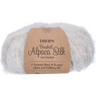 Drops Brushed Alpaca Silk garn - Perlegrå