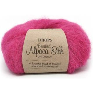 DROPS Brushed Alpaca Silk 18 Cerise Indhold: 77% Superfin Alpaca, 23% Mulberry Silke Garngruppe: C (16 - 19 masker) / 10 ply / aran / worsted Vægt/længde: 25 g = ca. 140 meter Anbefalede pinde: 5 mm Strikkefasthed: 10 x 10 cm = 17 m x 22 p Vask: Håndvask, max 30°C / Tørres fladt.