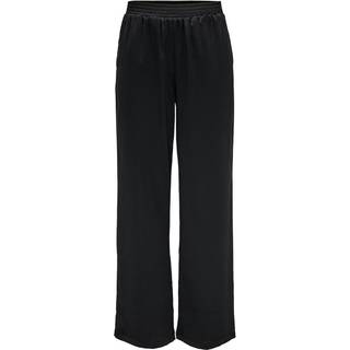 Victoria Satin Bukser - Sort - S - ONLY