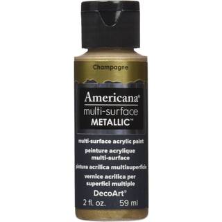 Decoart Americana Multi Surface Satin Metallic Bottle Paint 59 ml (pakke med 1) Champagne