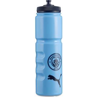 PUMA Manchester City 0.75L Water Bottle, Accessories, Light Blue/Navy, OSFA - Navy - OSFA