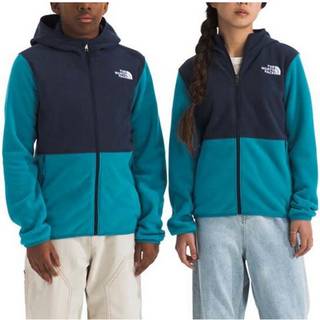The North Face Teen's Glacier Fullzip Hoodie Fleecejakke Børn størrelse L farve blå