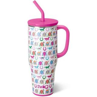 Swig Life 40oz Mega Mug 40 oz Tumbler med handtag och halmkopphållare Friendly Diskmaskin Säker extra stor isolerad tumlare rostfritt stål Kentuc