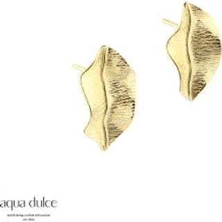 Aqua Dulce Cherry Leaf big ørestikker forgyldt sølv - 5456