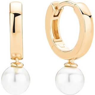 Lund Copenhagen øreringe i forgyldt med syntetisk perle