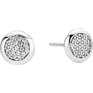 Lund Copenhagen runde øreringe i sølv med cubic zirkonia