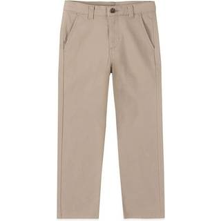 Izod drenge skoleuniform twill khaki bukser flad front og behagelig linning 16