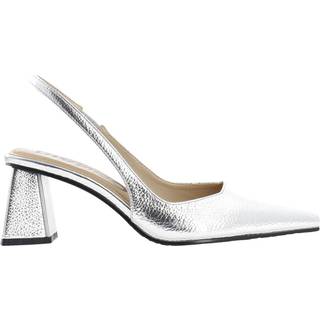 BIAMaralyn Slingback Metallic Højhælede Sko, Silver, 36