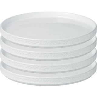 Vargen & Thor Servisen C Tallerken 25 Cm 4-pak - Middagstallerkner Stentøj Hvid - 60233846