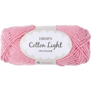 DROPS Cotton Light 41 Pæon rosa (Uni Colour) Indhold: 50% Bomuld, 50% Polyester Garngruppe: B (20 - 22 masker) / 8 ply / DK / worsted Vægt/længde: 50 g = ca. 105 meter Anbefalede pinde: 4 mm Strikkefasthed: 10 x 10 cm = 21 m x 28 p Finvask 40º / Tørres fladt.