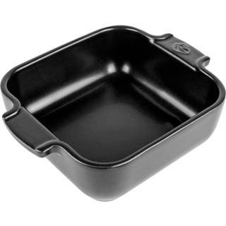 Peugeot Appolia Auflaufform quadratisch 18 cm satinschwarz - Keramik - Schwarz