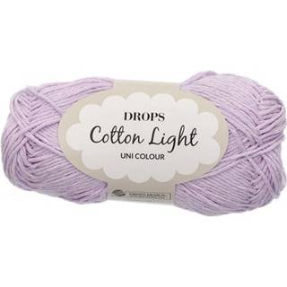 DROPS Cotton Light 52 Sød orkidé (Uni Colour) Indhold: 50% Bomuld, 50% Polyester Garngruppe: B (20 - 22 masker) / 8 ply / DK / worsted Vægt/længde: 50 g = ca. 105 meter Anbefalede pinde: 4 mm Strikkefasthed: 10 x 10 cm = 21 m x 28 p Finvask 40º / Tørres fladt.