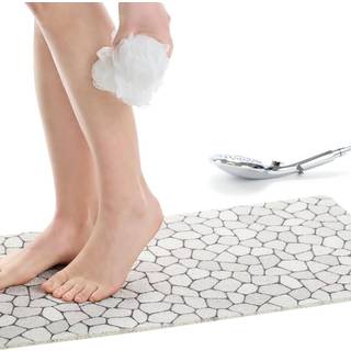 Ikke -slip badekarmåtte brusebad til badekar - loofah bademåtter til badeværelse - 31x16 badekarbulvmåtte - tekstureret anti -slip bademåtte uden