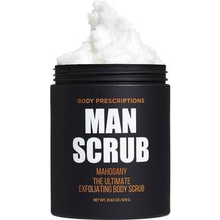 Kropsrecepter kropsskrub for mænd- ultimative eksfolierende kratfyldt med mahogni herre kropsvask i krukke med twist top 21 oz til alle hudtyper