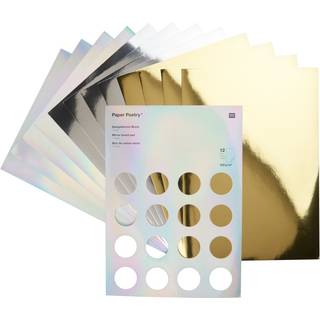 Paper Poetry Spiegelkartonblock gold-silber 21x29,5cm 230g/m² 12 Blatt
