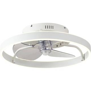 Loftventilator hvid 50 cm inkl. LED dæmpbar med fjernbetjening - Maddy